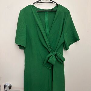 Elegant Green Wrap Romper